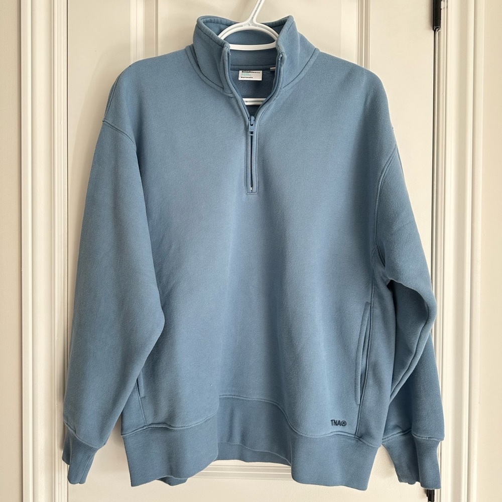 BNWT Aritzia TNA Cozy Fleece Boyfriend 1/4 Zip Oversized Sweatshirt